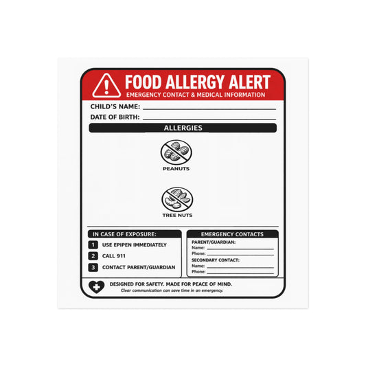 Food Allergy Alert Magnet Layout 1