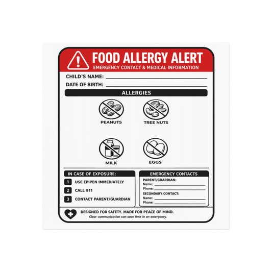 Food Allergy Alert Magnet Layout 2