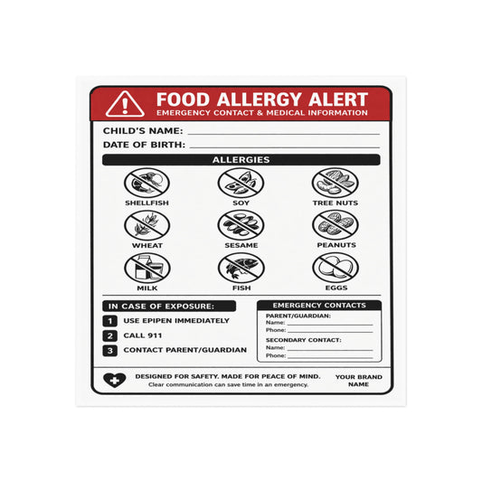 Food Allergy Alert Magnet Layout 3